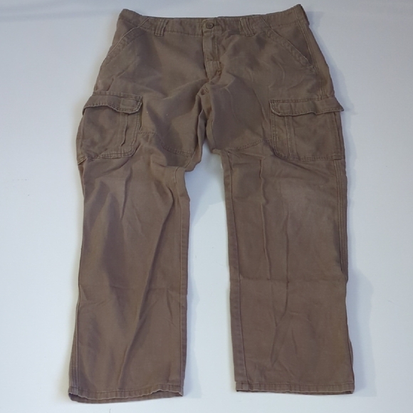 Wrangler Other - Wrangler Men's Relaxed Fit Straight Cargo Pants - Brown 36 x 32